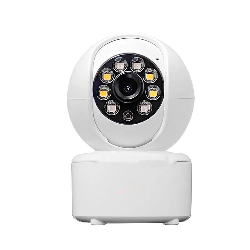1080p HD home security camera with dual-light panorama monitoring and ceiling mount bracket