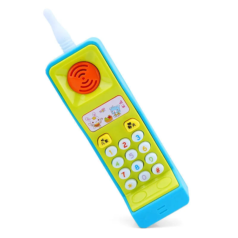 Children's educational toy with sound, light and music features showing cartoon animal designs