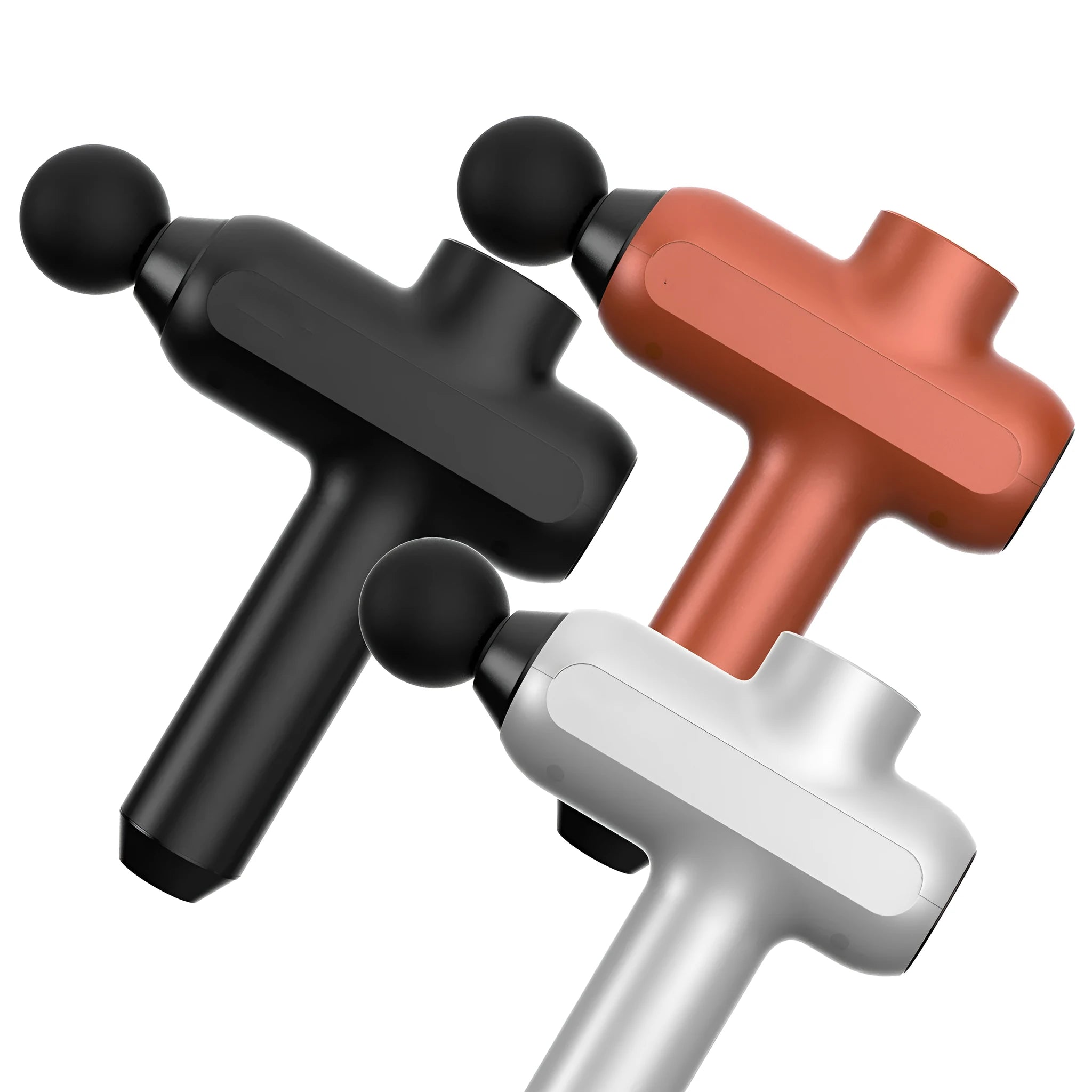 Six-head rechargeable electric muscle massager in black, white, or red colour options