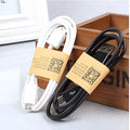 Black and white Android Micro USB data cable with 1 metre length for charging and data transfer