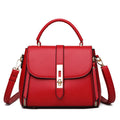Soft black PU women's messenger shoulder bag with square vertical shape