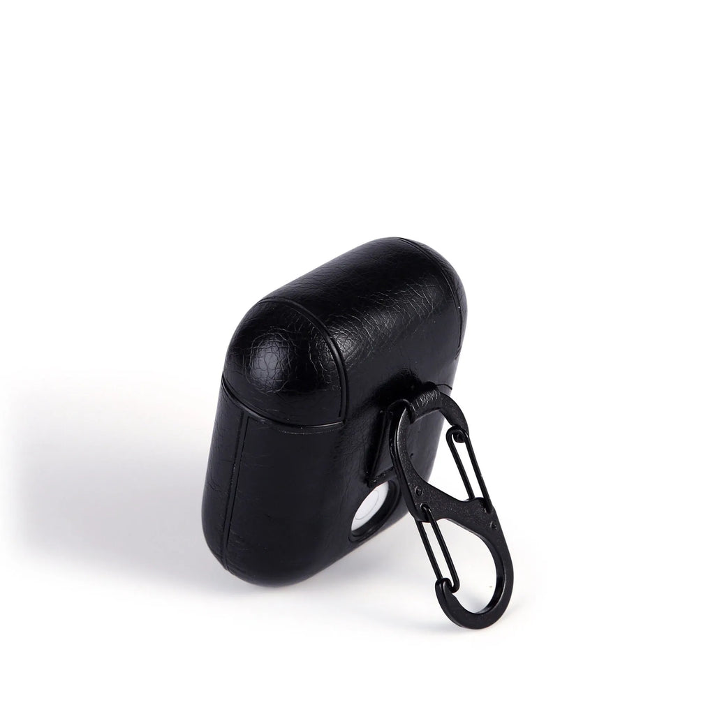 Genuine leather charging case for Apple AirPods in black, brown, light brown, and red colours