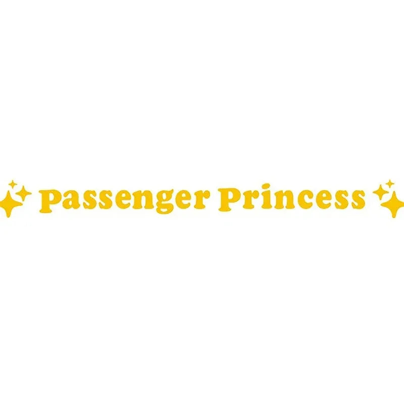 Passenger Princess rearview mirror decorative sticker in reflective colours, 12.5cm diameter