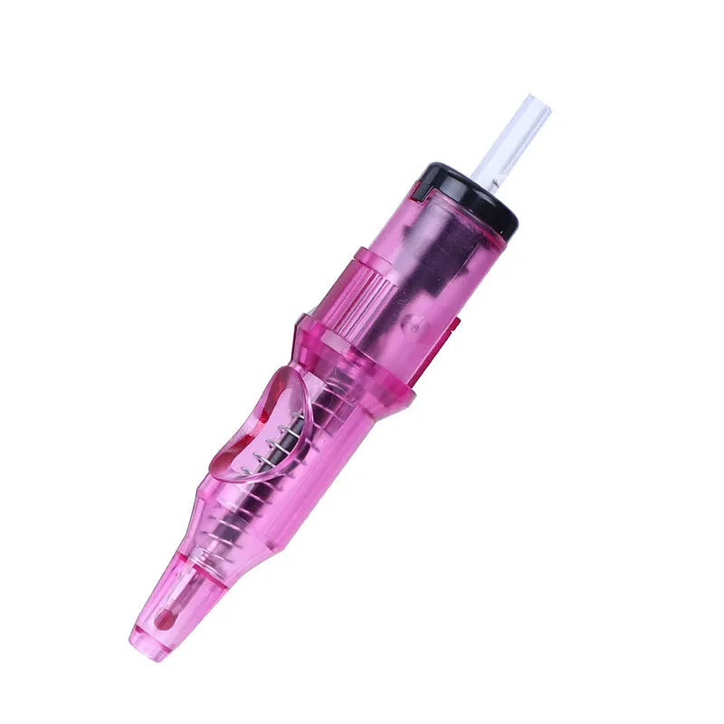 Tattoo integrated needle drawing tool and colour ballpoint pen for line work, shown with colour options.