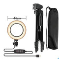 Adjustable live streaming phone stand extended to various heights between 35 and 110 centimetres.