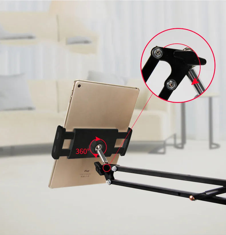 10cm black and white mobile phone tablet stand on flat surface