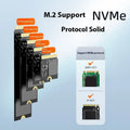 Black external hard disk enclosure with USB-C port for M.2 NVMe SSD compatibility