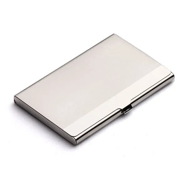 304 stainless steel business card case with laser geometric sculpture and mirror finish