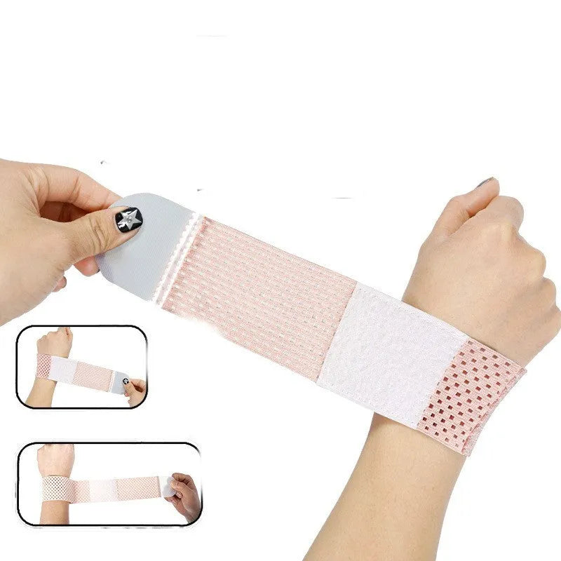 High elastic athletic wristguards in black, grey, and pink colours for sports wrist protection