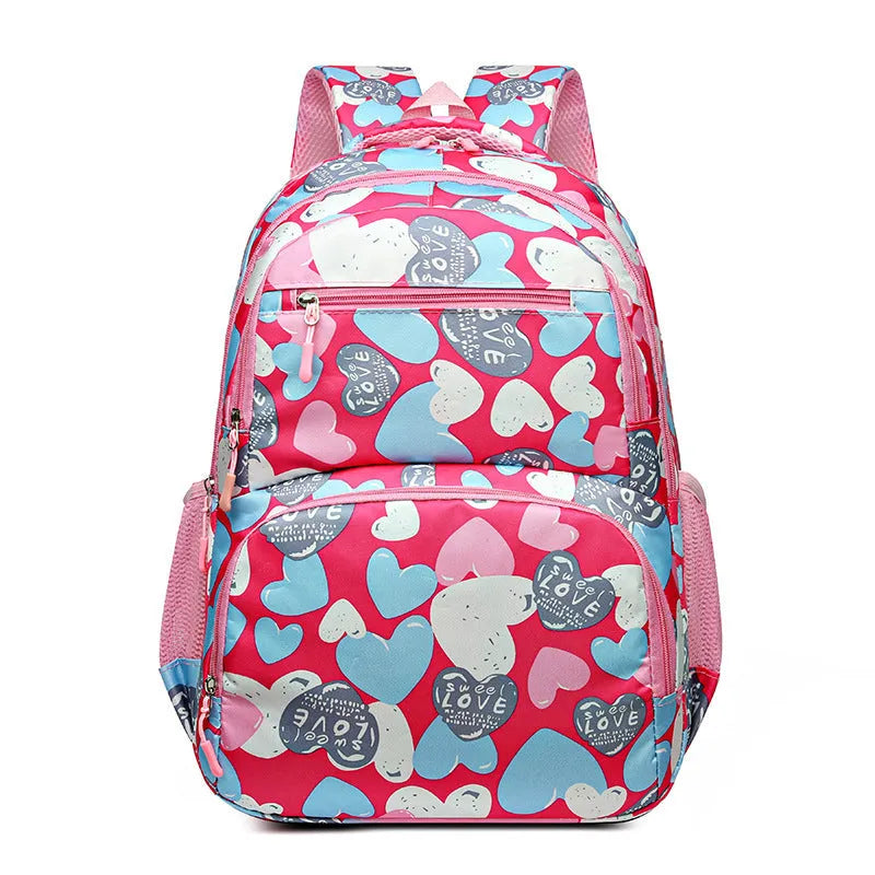 Student schoolbag backpack with air pillow belt in Oxford cloth with large capacity