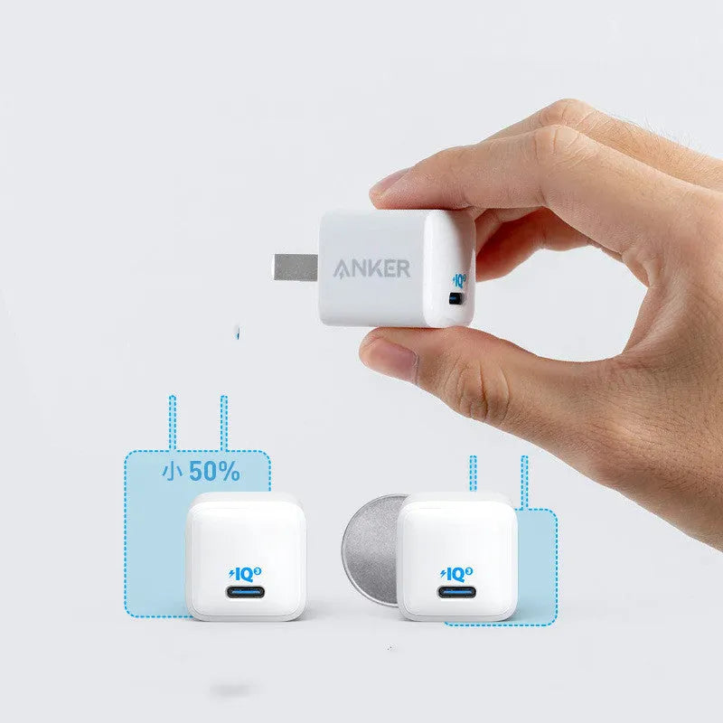 White USB travel charger for mobile phones with 600mA charging current