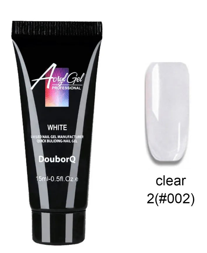 3 colour polygel pack with 48 mold tips by Major Dijit, resin UV gel in 15ml bottles
