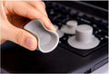 Grey durable plastic non-slip cooling pad stand feet set for laptop PC showing large and small sizes