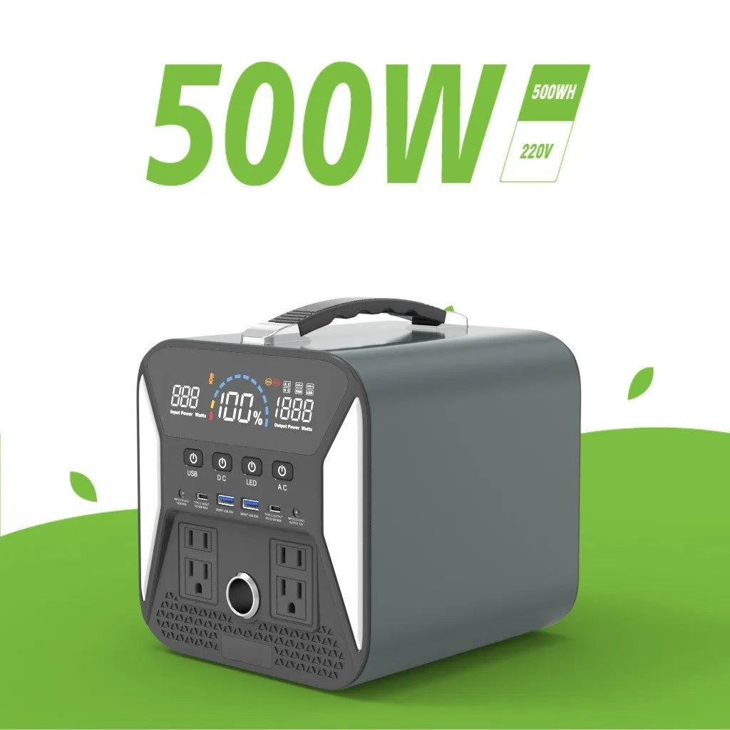 500W vehicle inverter cigarette lighter power supply with 130000mAh battery and 220V AC output