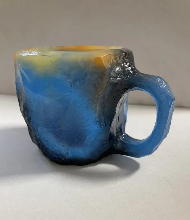 400ml mineral crystal resin coffee mug with handle in various colour options