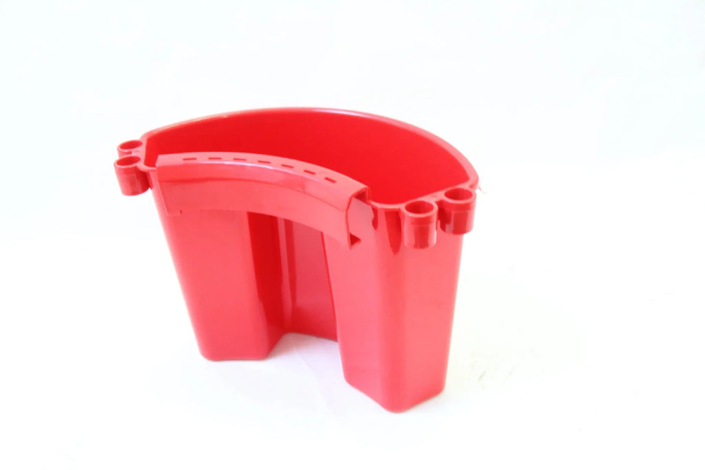 Black dual compartment car wash bucket made from PP plastic