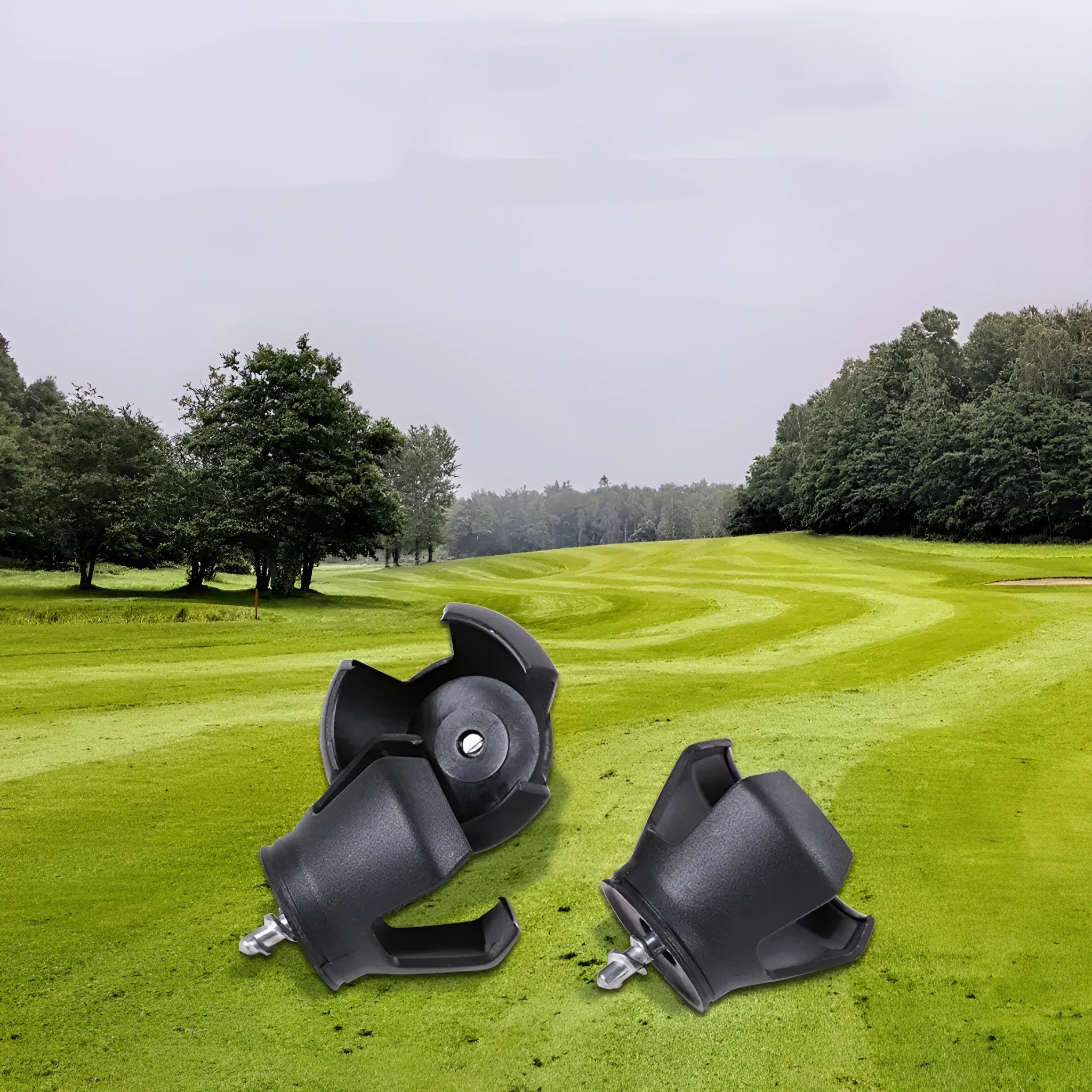 Black golf ball picker clip device for retrieving balls without bending, lightweight 60g construction
