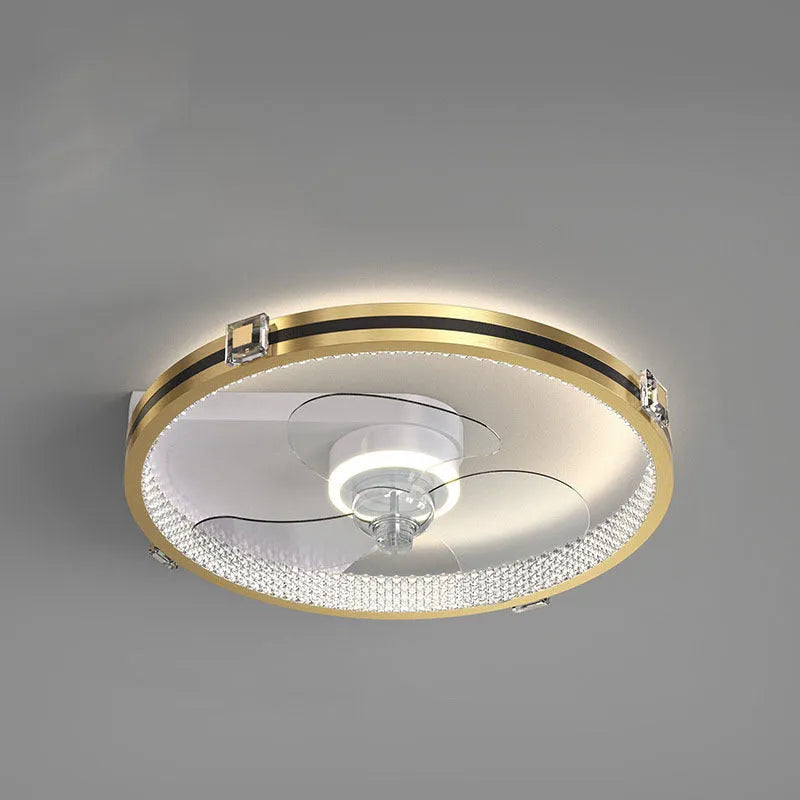 Modern Nordic style ceiling light with integrated fan for children's rooms, iron construction, LED illumination
