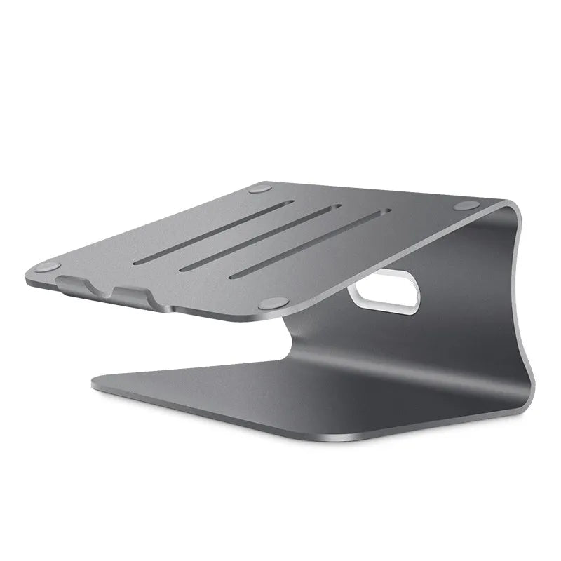 Aluminium notebook cooling bracket with rotary mechanism in silver or grey finish