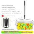 Stainless steel tennis ball picker roller device for court collection with adjustable mechanism