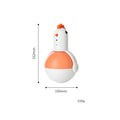 Green and orange electric cat toy chicken shape with laser sound and automatic swing function