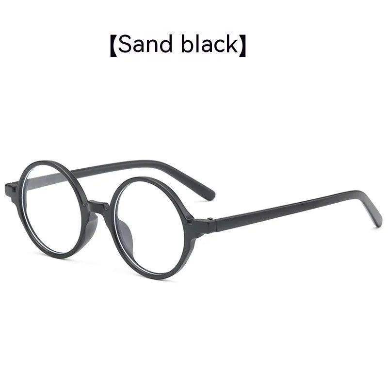 Retro round fashion glasses with circular frames and no diopters in four colour options
