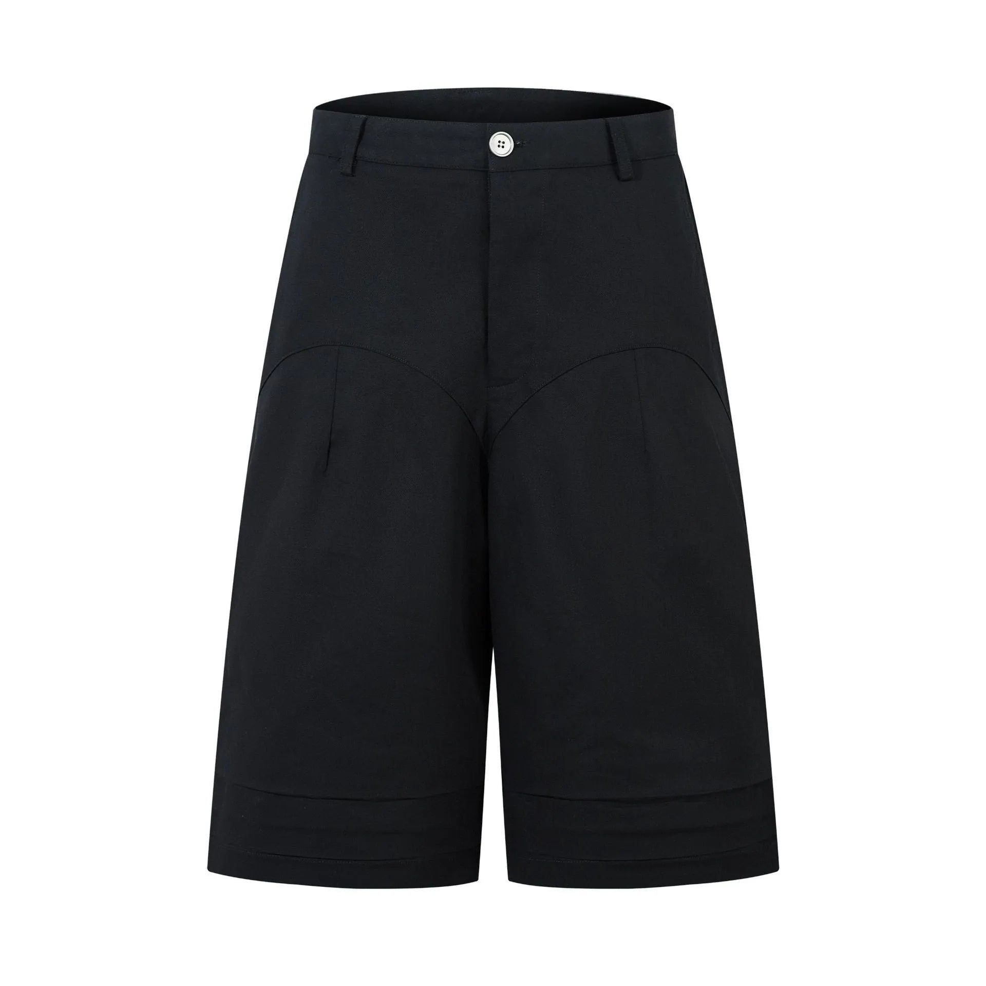 Retro wide leg denim middle pants in black or green with loose fit and zipper fly