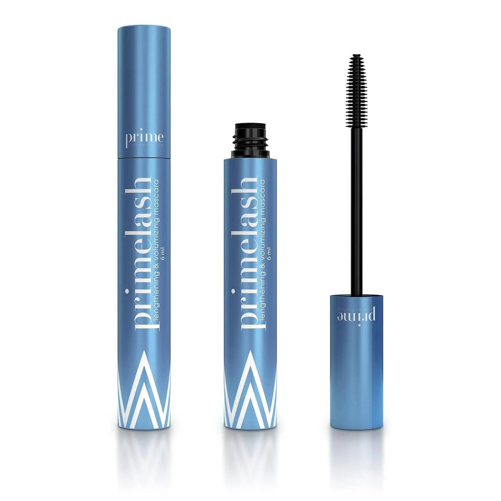 Eyelash brush and comb beauty tool with included eye black product in packaging.