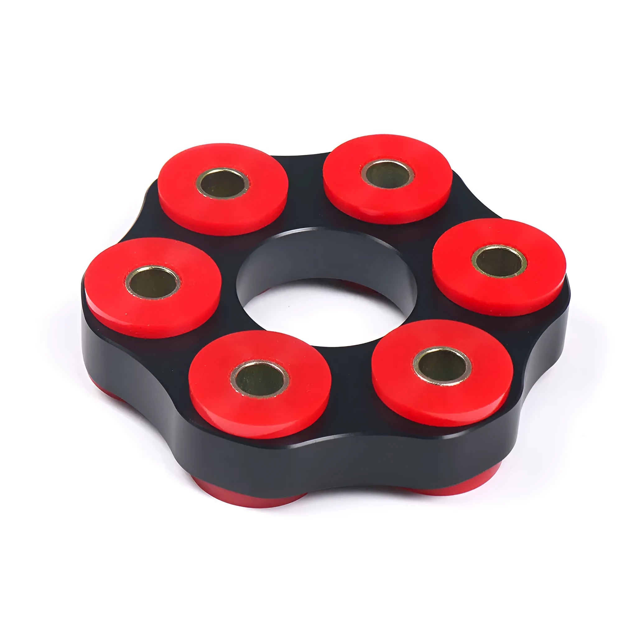 Red polyurethane aluminium drive shaft connecting plate bracket for BMW E28 vehicles with transmission shaft