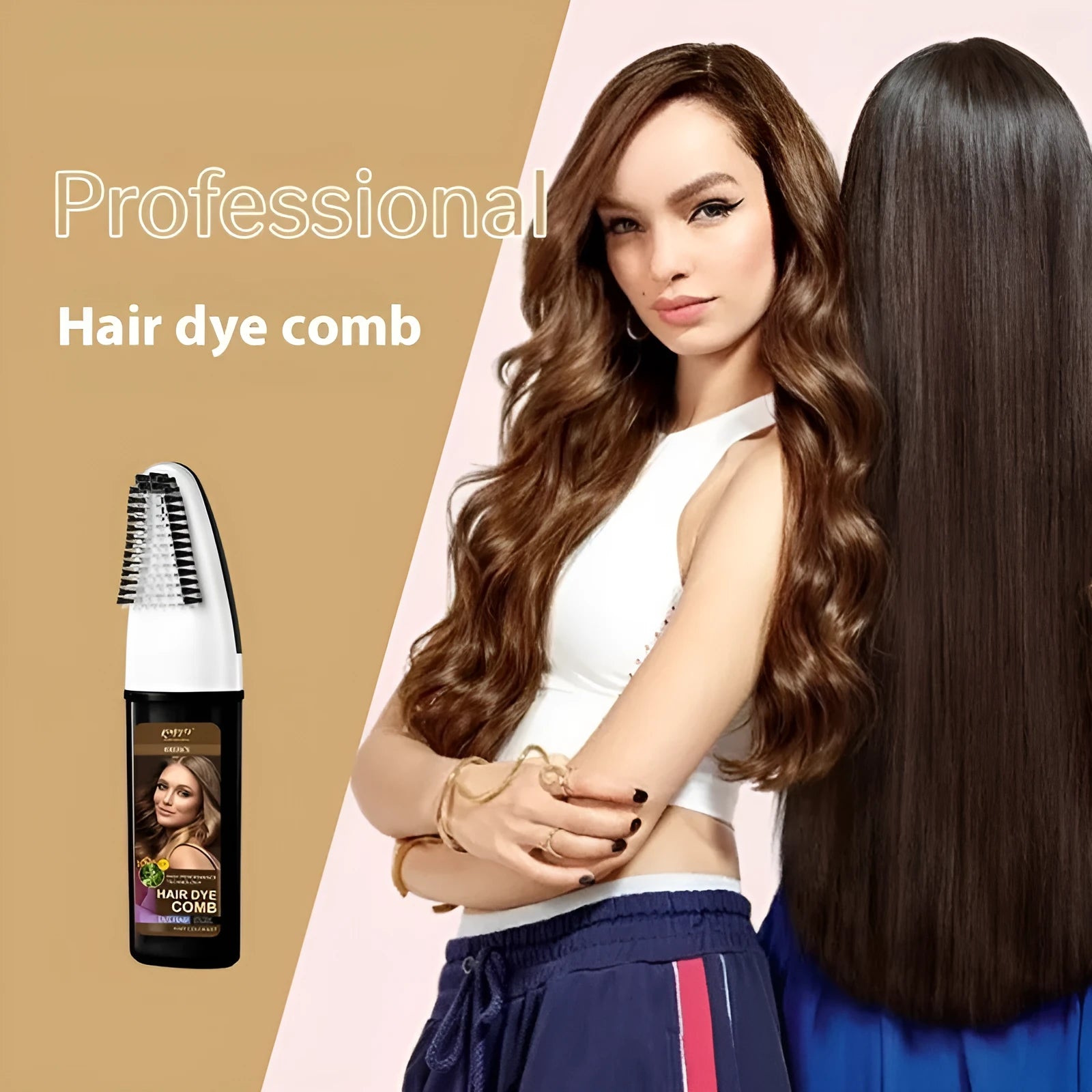 Easy Colour Hair Dye kit with comb applicator and 200ml bottles in Brown, Wine Red and Dark Brown.