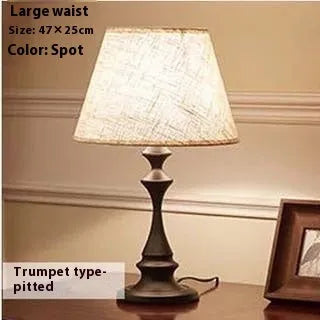 Retro alloy metal table lamp with LED bulb in a choice of waist-button or speaker-style designs.