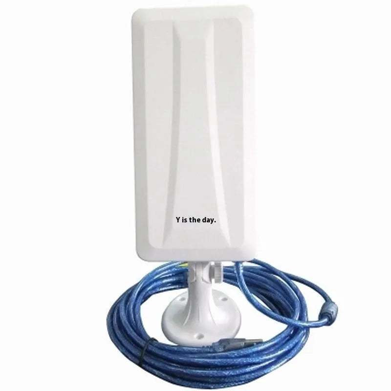 White USB wireless network adapter with high power transmission for 2.4GHz Wi-Fi connectivity