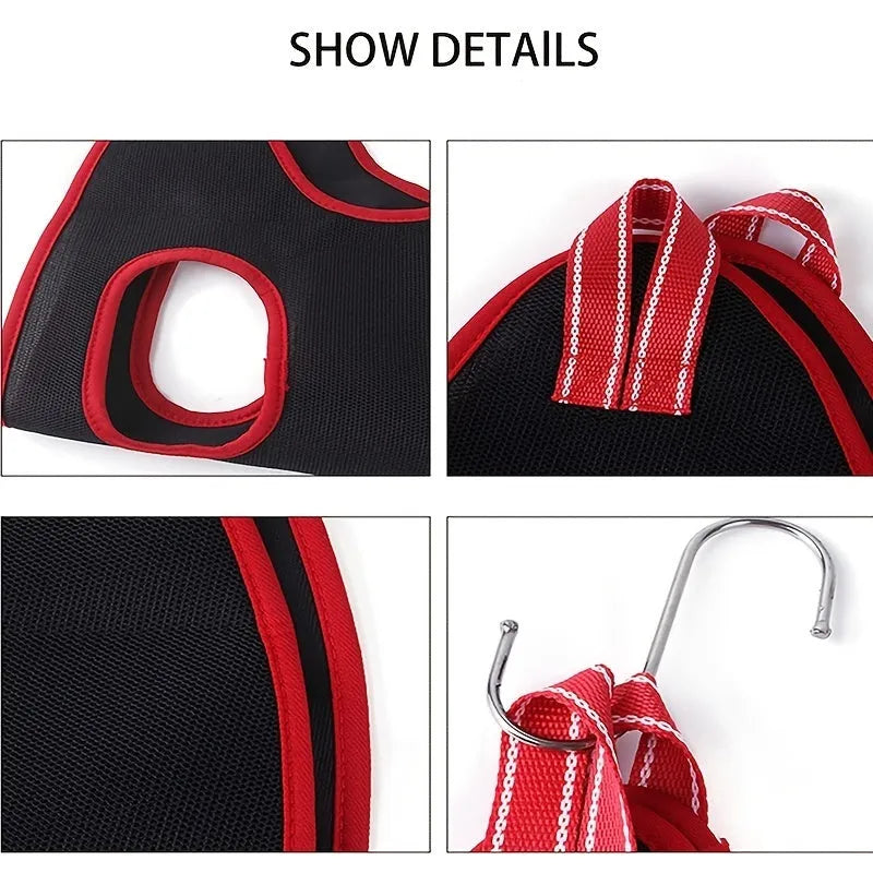 Pet grooming hammock restraint bag for dogs and cats during nail trimming and bathing