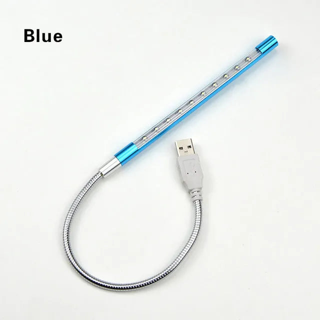USB-powered aluminium alloy spiral LED night light in multiple colours