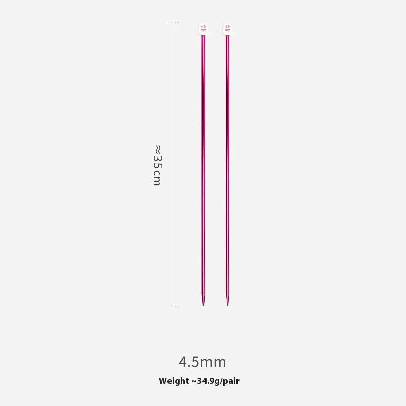 Set of lengthened crochet hooks in various sizes from 2.0mm to 10.0mm, each with a protective end cap.