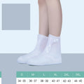 White PVC high top waterproof shoe covers reusable for indoor cleaning and outdoor rainy day protection
