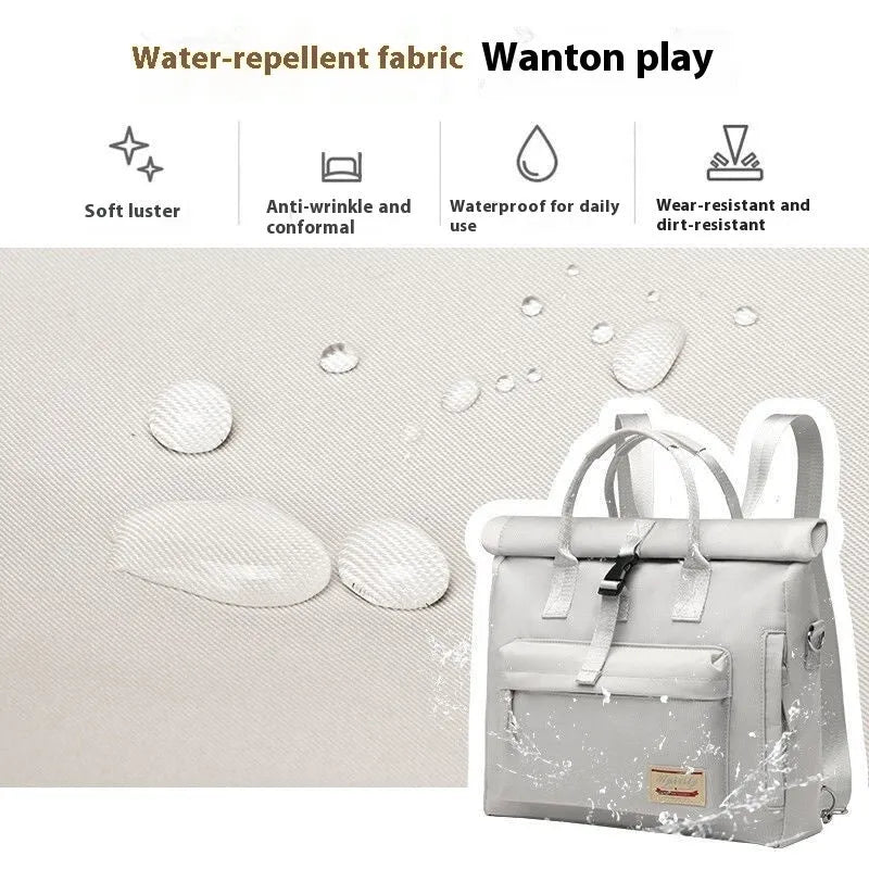 Shockproof waterproof nylon inner liner laptop bag in black, shown with a laptop, displaying its slim profile and padded interior.