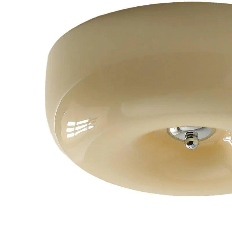 Cream coloured American style bedroom ceiling light with a three-colour lighting system.