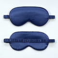 Double-sided silk-like eyeshade sleep mask in rayon elastic satin showing multiple colour options