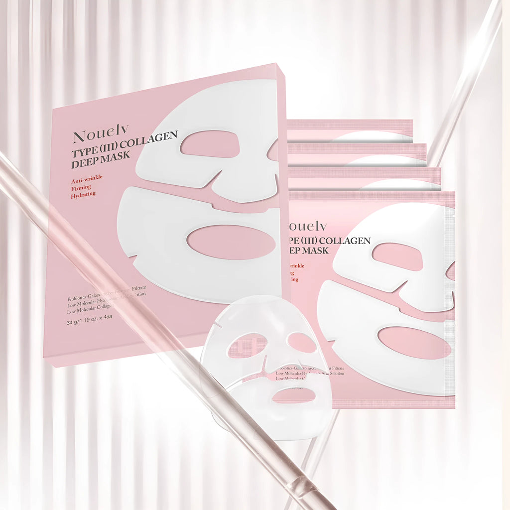 Collagen layered patch mask four-piece pack for all skin types moisturising rejuvenating facial sheet mask
