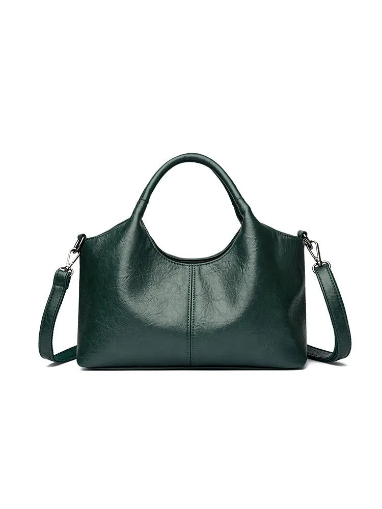 Genuine leather women's cross-body bag in available colours with adjustable shoulder strap