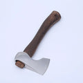 Camping axe with wooden handle and high carbon steel head, 250mm length