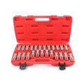 25-piece car terminal harness removal tool set with removal needles and pull-out keys in organiser tray
