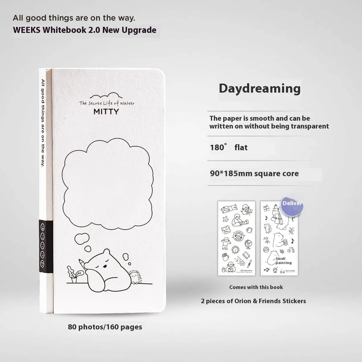 Simple style plaid journal book with paper cover and stickers in packaging