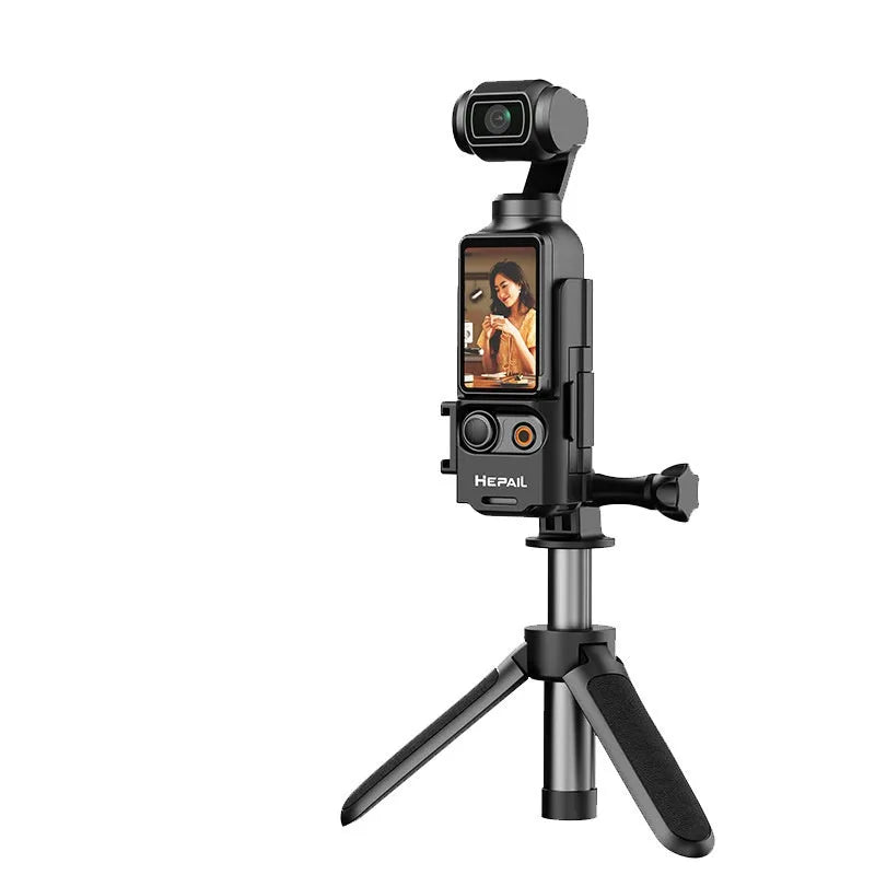 Pocket3 multi-function expansion protection frame with cold shoe adapter bracket for Osmo Pocket 3 camera