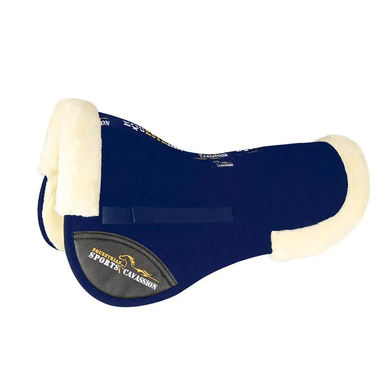 Riding wool shock absorption pad for waist protection in equestrian and cycling
