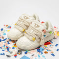 Thick-sole unisex casual sneakers in a choice of colours with lace-up front and round toe.