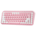 Pink Bluetooth wireless keyboard with 84 keys showing compact design and crater architecture switches