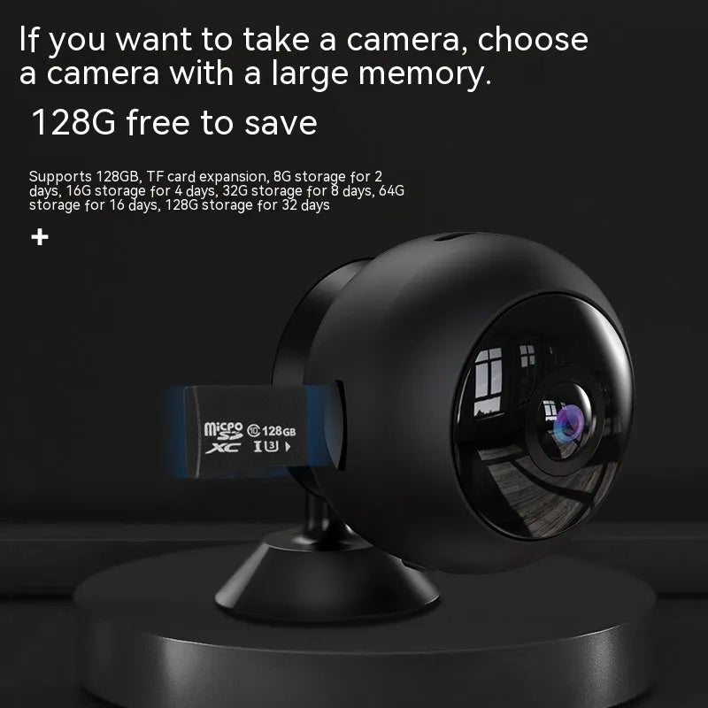 White wireless WIFI security camera with 1080p HD resolution and ABS plastic housing