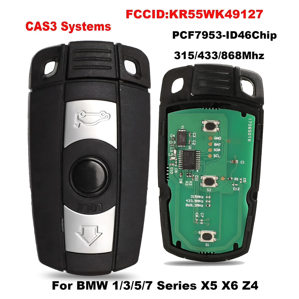 BMW semi-intelligent car remote key fob replacement unit, model HU92.